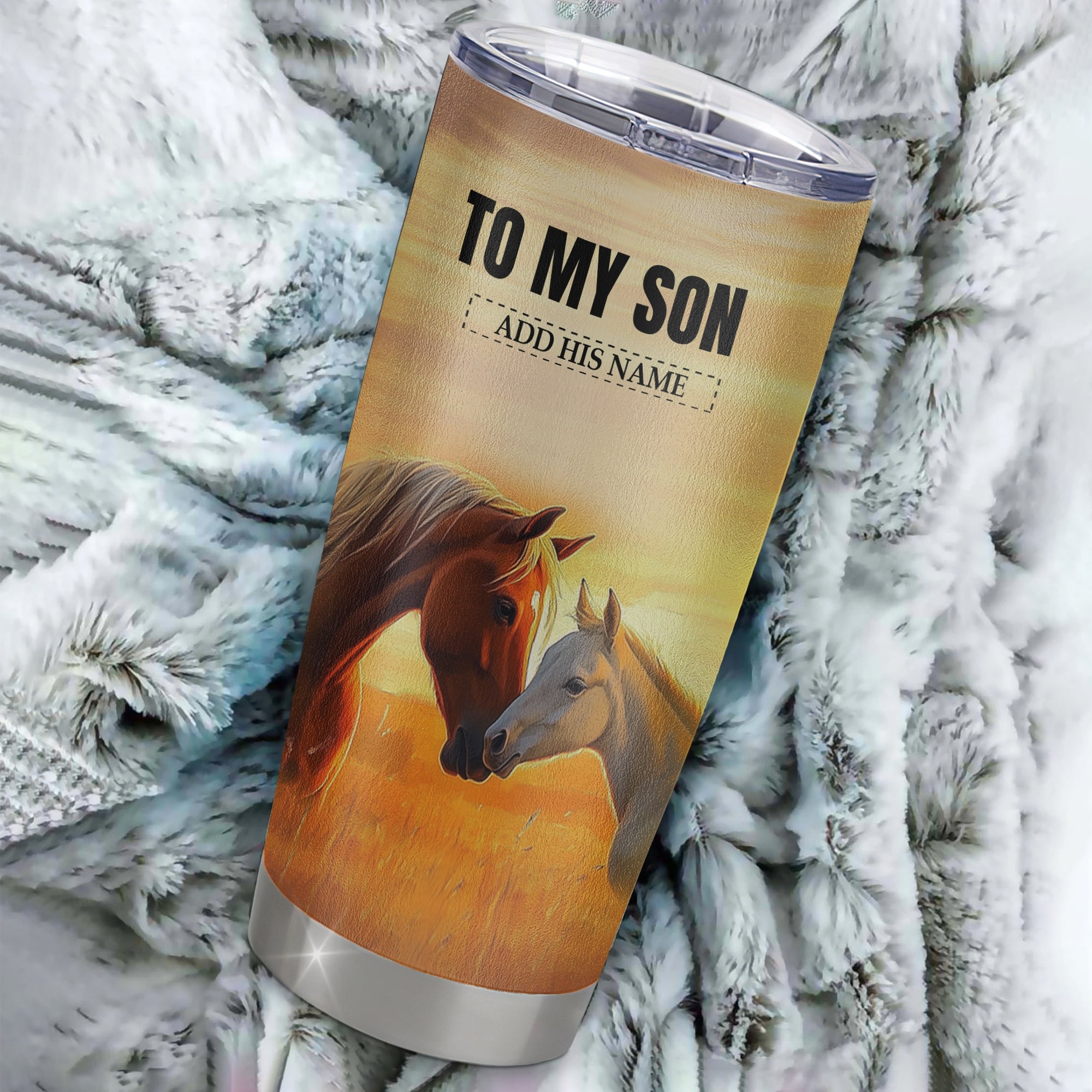 Personalized To My Son Gifts Tumbler From Mom Dad Mother Father Whenever Horse Unique Birthday Gifts For Son Graduation Christmas Custom Stainless Steel Cup Travel Mug | siriusteestore