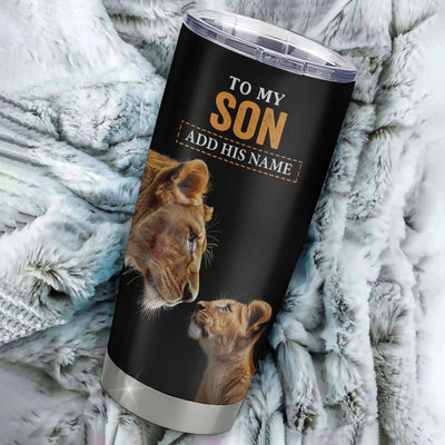 Personalized To My Son Gifts Tumbler From Mom Mother Wherever Your Journey In Life Lion Daughter Birthday Gifts Christmas Custom Stainless Steel Travel Mug | siriusteestore