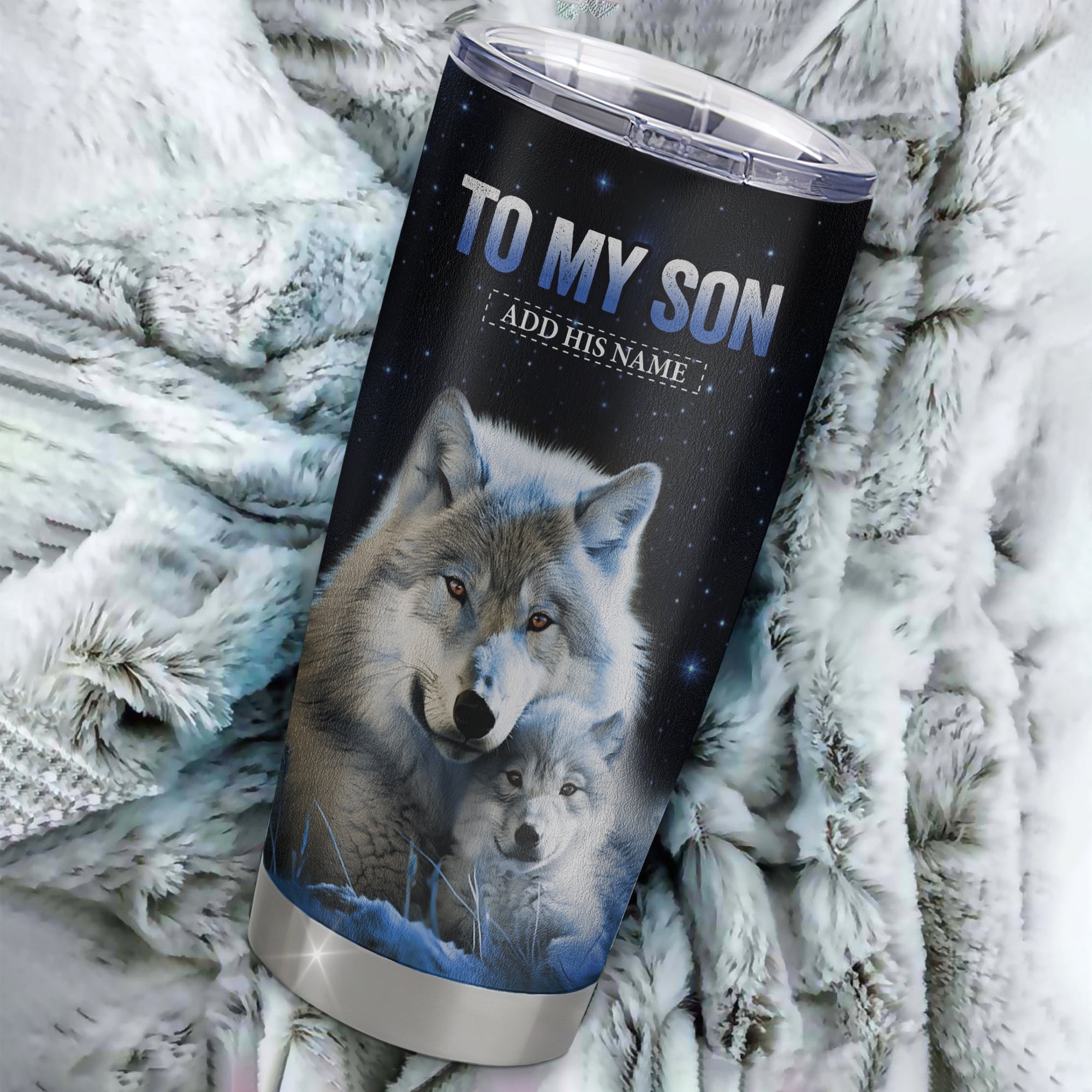 Personalized To My Son I Love You Forever Tumbler From Mom Dad Mother Father Wolf Son Birthday Gifts Graduation Christmas Custom Stainless Steel Cup Travel Mug | siriusteestore
