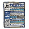 Personalized To My Son In Law Gifts Blanket From Mother In Law Wood Son In Heart Birthday Gifts Ideas Fathers Day Christmas Customized Fleece Throw Blanket | siriusteestore