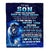Personalized To My Son Lion From Dad Father Blanket Believe Your Heart Son Gift Birthday Graduation Christmas Custom Customized Fleece Throw Blanket | siriusteestore