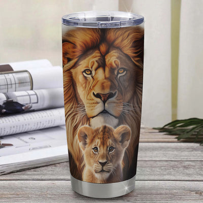 Personalized To My Son Lion Tumbler From Dad Father I Closed My Eyes Great Son Birthday Gifts Graduation Christmas Custom Stainless Steel Cup Travel Mug | siriusteestore
