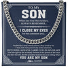 Cuban Link Chain Necklace Stainless Steel | 1 | Personalized To My Son Necklace From Mom Dad Mother Father Suddenly A Man Jewelry Son Birthday Gifts Graduation Christmas Customized Gift Box Message Card | siriusteestore