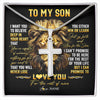 Stainless Cross Necklace Stainless Steel | 1 | Personalized To My Son Necklace From Mom Dad Mother Father You Will Never Lose Lion Son Birthday Graduation Christmas Customized Gift Box Message Card | siriusteestore