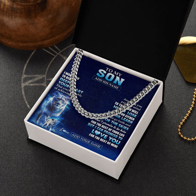 Cuban Link Chain Necklace Stainless Steel | 2 | Personalized To My Son Necklace From Mom Mother Believe Your Heart Son Gift Birthday Graduation Christmas Customized Gift Box Message Card | siriusteestore.myshopify