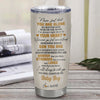 Personalized To My Son Tumbler From Dad Father Stainless Steel Cup Lion Never Feel That You Are Alone Great Son Birthday Christmas Travel Mug | siriusteestore