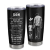 Personalized To My Son Tumbler From Dad Father Stainless Steel Cup Whenever You Feel Overwhelmed Son Birthday Graduation Christmas Travel Mug | siriusteestore