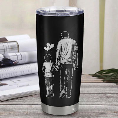 Personalized To My Son Tumbler From Dad Father Stainless Steel Cup Whenever You Feel Overwhelmed Son Birthday Graduation Christmas Travel Mug | siriusteestore