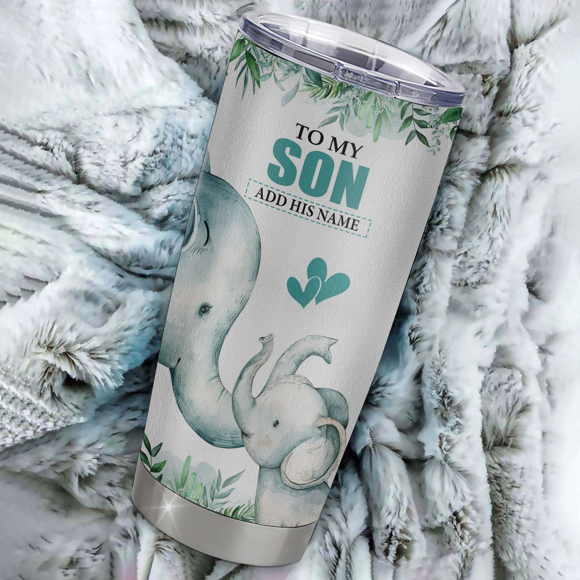 Personalized To My Son Tumbler From Mom Dad Mother Father You Will Never Lose Elephant Son Birthday Gifts Graduation Christmas Custom Stainless Steel Cup Travel Mug | siriusteestore