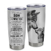 Personalized To My Son Tumbler From Mom Dad Mother Stainless Steel Cup Just Do You Best Laugh Love Live Wolf Son Birthday Graduation Christmas Travel Mug | siriusteestore