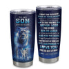 Personalized To My Son Tumbler From Mom Mother Believe Your Heart Son Gift Birthday Graduation Christmas Custom Stainless Steel Cup Travel Mug | siriusteestore