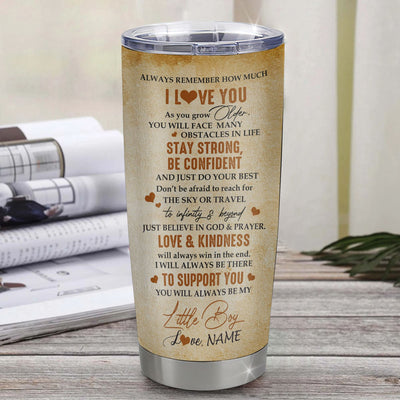Personalized To My Son Tumbler From Mom Mother Dad Father Stainless Steel Cup Always Remember I Love You Horse Son Birthday Gifts Graduation Christmas Custom Travel Mug | siriusteestore