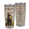 Personalized To My Son Tumbler From Mom Mother Dad Father Stainless Steel Cup This Old Bear Love You Son Birthday Gifts Graduation Christmas Custom Travel Mug | siriusteestore