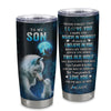Personalized To My Son Tumbler From Mom Mother Dad Father Stainless Steel Cup This Old Wolf Love Son Birthday Gifts Graduation Christmas Custom Travel Mug | siriusteestore