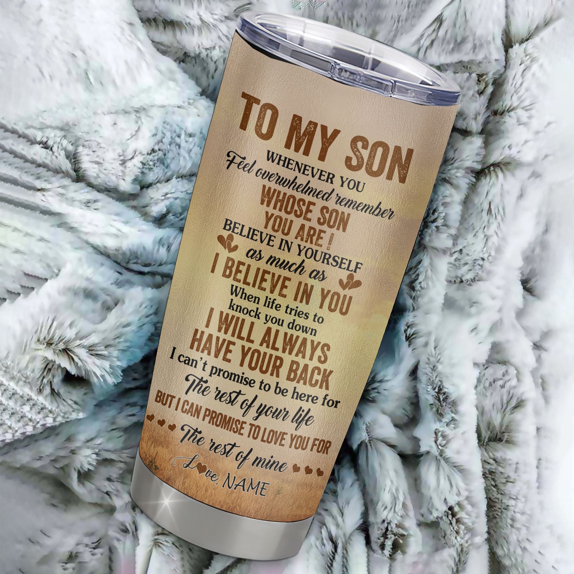 Personalized To My Son Tumbler From Mom Mother Dad Father Stainless Steel Cup Whenever You Feel Horse Son Birthday Gifts Graduation Christmas Custom Travel Mug | siriusteestore