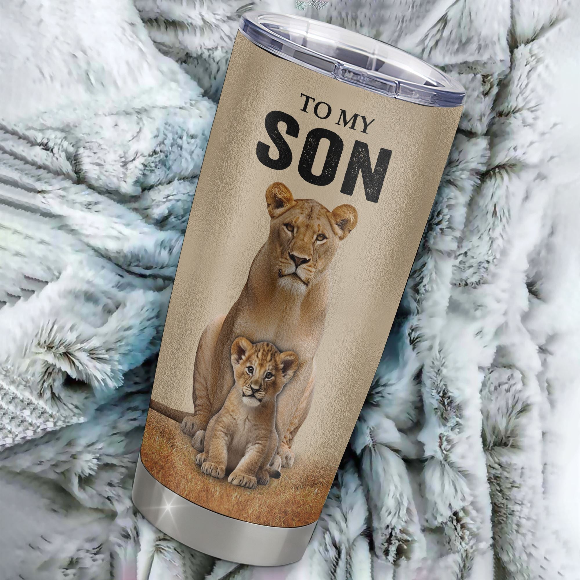 Personalized To My Son Tumbler From Mom Mother Lion Stainless Steel Cup Never Forget That I Love You Son Birthday Gifts Graduation Christmas Custom Travel Mug | siriusteestore