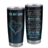 Personalized To My Son Tumbler From Mom Mother Stainless Steel Cup Promise To Love You Son Birthday Graduation Christmas Travel Mug | siriusteestore