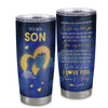 Personalized To My Son Tumbler From Mom Mother Stainless Steel Cup Wherever Your Journey Son Birthday Gifts Graduation Christmas Custom Travel Mug | siriusteestore