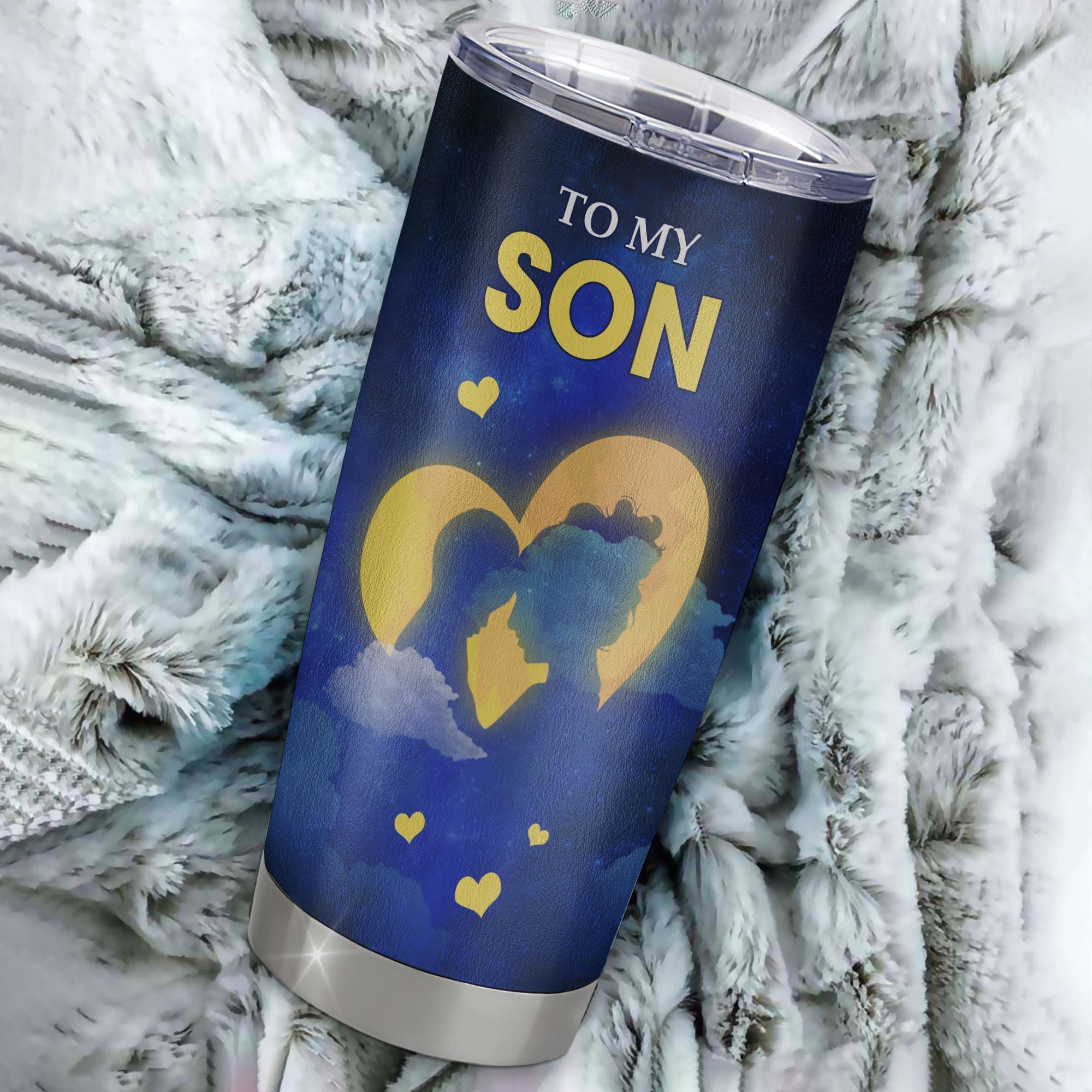 Personalized To My Son Tumbler From Mom Mother Stainless Steel Cup Wherever Your Journey Son Birthday Gifts Graduation Christmas Custom Travel Mug | siriusteestore