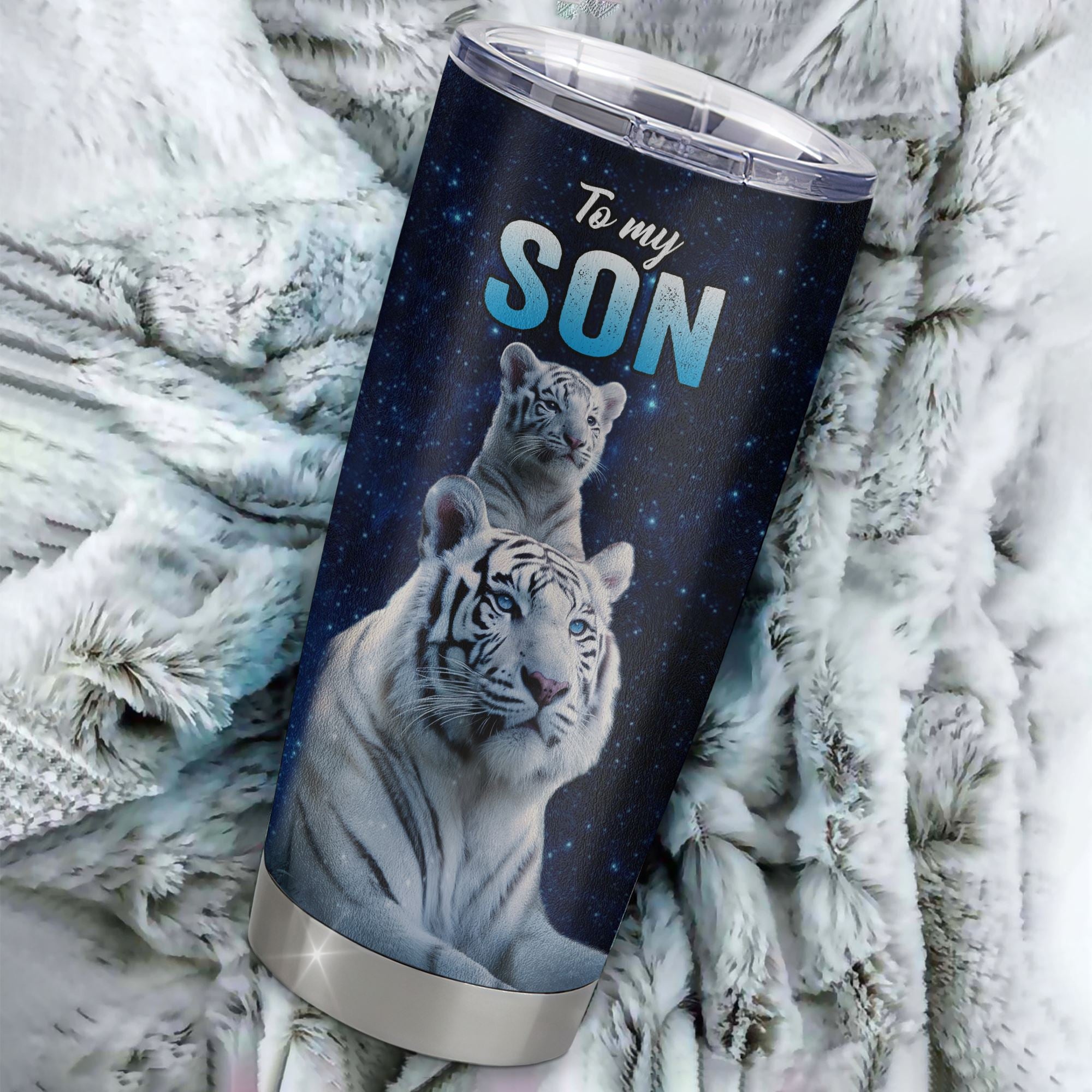 Personalized To My Son Tumbler Gift From Mom Dad Mother Stainless Steel Cup This Old Tiger Love You Son Birthday Graduation Christmas Custom Travel Mug | siriusteestore
