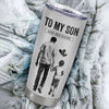 Personalized To My Son Tumbler You Will Never Lose From Dad Father Son Birthday Gifts Graduation Christmas Custom Stainless Steel Cup Travel Mug | siriusteestore