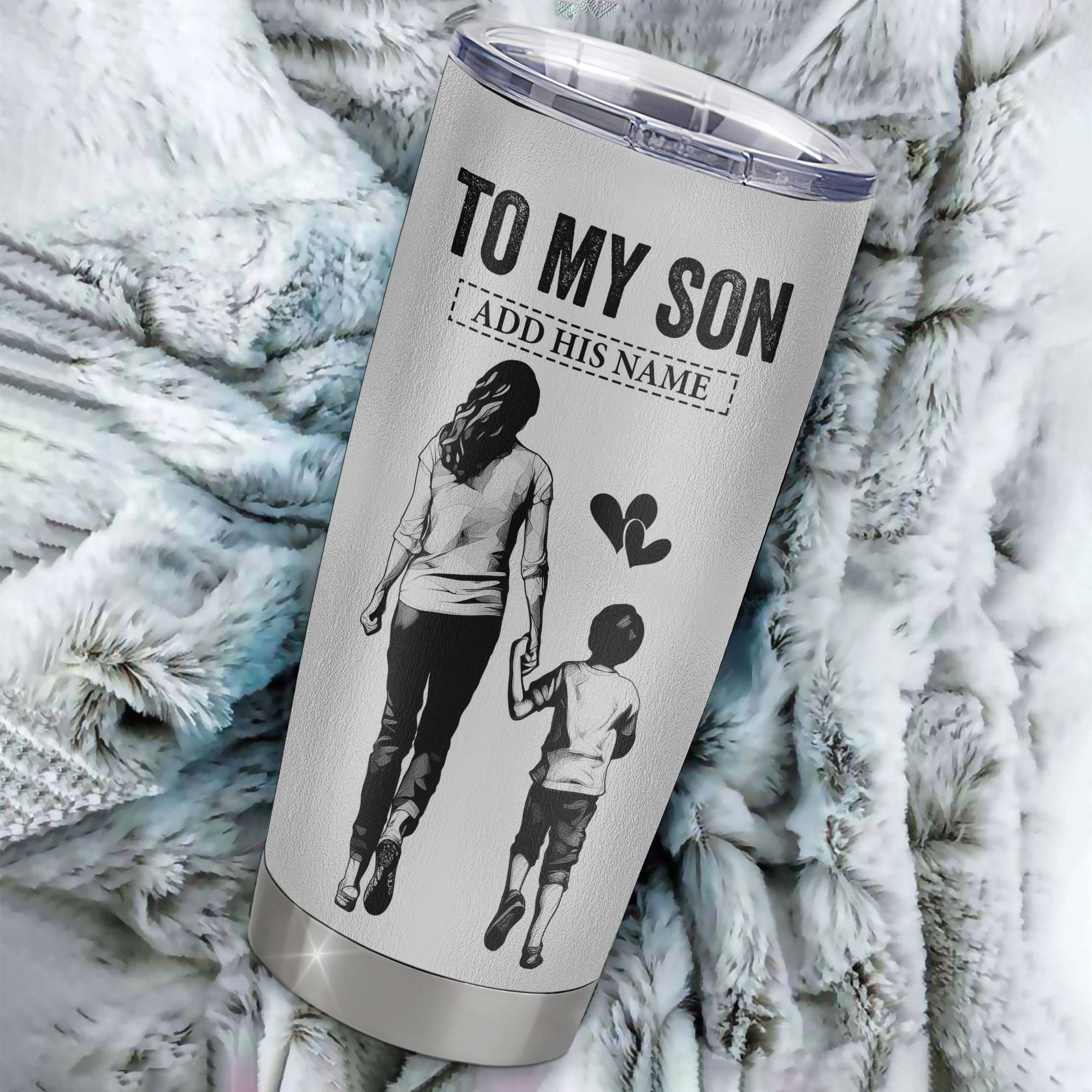 Personalized To My Son Tumbler You Will Never Lose From Mom Mother Son Birthday Gifts Graduation Christmas Custom Stainless Steel Cup Travel Mug | siriusteestore