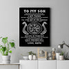 Personalized To My Son Viking Canvas Never Feel You Are Alone Odin Scandinavian Norse Runes Son Birthday Gifts Christmas Custom Wall Art Print Framed Canvas | siriusteestore