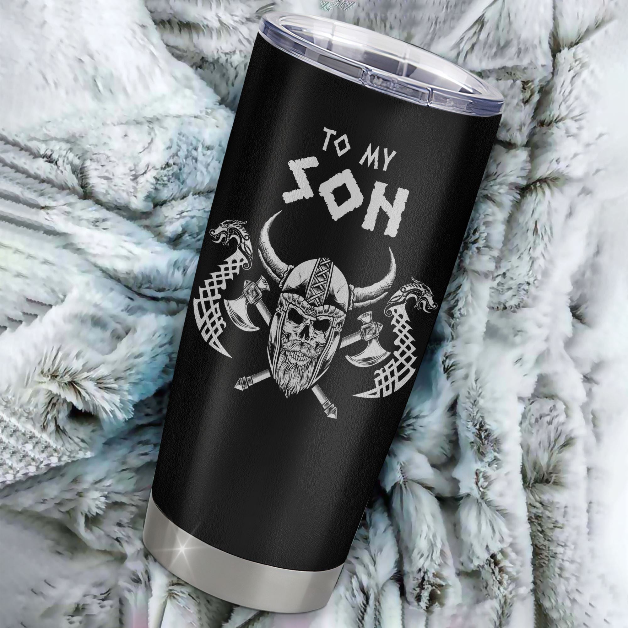 Personalized To My Son Viking Tumbler From Mom Dad Father I Wish You The Strength Scandinavian Norse Runes Viking For Men Birthday Gifts Christmas Custom Travel Mug | siriusteestore