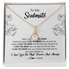 Alluring Beauty Necklace 18K Yellow Gold Finish | Personalized To My Soulmate Necklace For Women Future Wife Girlfriend Love You Birthday Anniversary Wedding Valentines Day Christmas Customized Message Card | siriusteestore