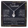 Alluring Beauty Necklace 14K White Gold Finish | 1 | Personalized To My Soulmate Necklace From Husband You Are The Best Thing Soulmate Birthday Anniversary Necklace Valentines Day Customized Gift Box Message Card | siriusteestore
