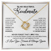 Love Knot Necklace 18K Yellow Gold Finish | 1 | Personalized To My Soulmate Necklace From Husband You Are The Light Of My Life Wife Birthday Anniversary Valentines Day Customized Gift Box Message Card | siriusteestore