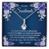 Alluring Beauty Necklace 14K White Gold Finish | 1 | Personalized To My Soulmate Necklace Love You Forever Future Wife Birthday Anniversary Valentines Day Christmas Jewelry Customized Gift Box Message Card | siriusteestore