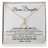 Alluring Beauty Necklace 18K Yellow Gold Finish | 1 | Personalized To My Stepdaughter Necklace From Stepmother Never Forget That I Love You Stepdaughter Birthday Christmas Customized Gift Box Message Card | siriusteestore