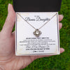 Love Knot Necklace | Personalized To My Stepdaughter Necklace From Stepmother Never Forget That I Love You Stepdaughter Birthday Christmas Customized Gift Box Message Card | siriusteestore