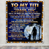 Personalized To My Titi Blanket From Niece Nephew Thank You Grateful Love Titi Birthday Mothers Day Christmas Customized Gift Fleece Throw Blanket | siriusteestore