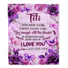Personalized To My Titi Gifts Blanket From Niece Nephew Purple Floral Birthday Gifts For Titi Mothers Day Thanksgiving Christmas Custom Fleece Throw Blanket | siriusteestore