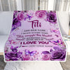 Personalized To My Titi Gifts Blanket From Niece Nephew Purple Floral Birthday Gifts For Titi Mothers Day Thanksgiving Christmas Custom Fleece Throw Blanket | siriusteestore
