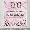 Personalized To My Titi Gifts From Niece Nephew Blanket Pink Leopard Happy Birthday Gifts For Titi Mothers Day Christmas Customized Fleece Throw Blanket | siriusteestore