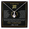 Alluring Beauty Necklace 14K White Gold Finish | 1 | Personalized To My Titi Gifts Necklace From Niece Nephew Grateful Thank You Titi Birthday Gifts Mothers Day Jewelry Christmas Customized Gift Box Message | siriusteestore