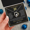 Forever Love Necklace 14K White Gold Finish | 2 | Personalized To My Titi Gifts Necklace From Niece Nephew Grateful Thank You Titi Birthday Gifts Mothers Day Jewelry Christmas Customized Gift Box Message | siriusteestore