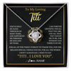 Love Knot Necklace 14K White Gold Finish | 1 | Personalized To My Titi Gifts Necklace From Niece Nephew Grateful Thank You Titi Birthday Gifts Mothers Day Jewelry Christmas Customized Gift Box Message | siriusteestore