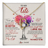 Forever Love Necklace 18K Yellow Gold Finish | 1 | Personalized To My Titi Necklace From Niece Nephew Never Forget That I Love You You Mean The World Titi Birthday Mothers Day Christmas Customized Gift Box Message Card | siriusteestore