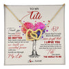 Interlocking Hearts Necklace 18K Yellow Gold Finish | 1 | Personalized To My Titi Necklace From Niece Nephew Never Forget That I Love You You Mean The World Titi Birthday Mothers Day Christmas Customized Gift Box Message Card | siriusteestore