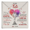 Love Knot Necklace 14K White Gold Finish | 1 | Personalized To My Titi Necklace From Niece Nephew Never Forget That I Love You You Mean The World Titi Birthday Mothers Day Christmas Customized Gift Box Message Card | siriusteestore
