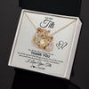 Love Knot Necklace 18K Yellow Gold Finish | 2 | Personalized To My Titi Necklace From Niece Nephew Thank You Lion Titi Gift For Mothers Day Birthday Gift Christmas For Titi Customized Gift Box Message Card | siriusteestore
