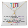 Alluring Beauty Necklace 18K Yellow Gold Finish | 1 | Personalized To My Titi Necklace From Niece Nephew We Squeezed This Necklace Titi Birthday Mothers Day Christmas Jewelry Customized Gift Box Message Card | siriusteestore