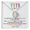 Forever Love Necklace 14K White Gold Finish | 1 | Personalized To My Titi Necklace From Niece Nephew We Squeezed This Necklace Titi Birthday Mothers Day Christmas Jewelry Customized Gift Box Message Card | siriusteestore