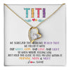 Forever Love Necklace 18K Yellow Gold Finish | 1 | Personalized To My Titi Necklace From Niece Nephew We Squeezed This Necklace Titi Birthday Mothers Day Christmas Jewelry Customized Gift Box Message Card | siriusteestore