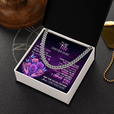 Cuban Link Chain Necklace Stainless Steel | 2 | Personalized To My Titi Necklace From Niece Thank You For Love Butterfly Titi Birthday Mothers Day Thanksgiving Christmas Custom Gift Box Message Card | https://siriusteestore.
