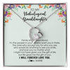 Forever Love Necklace 14K White Gold Finish | 1 | Personalized To My Unbiological Granddaughter Necklace Family Isn't Always Blood Bonus Granddaughter Birthday Gifts Christmas Customized Gift Box Message Card | siriusteestore